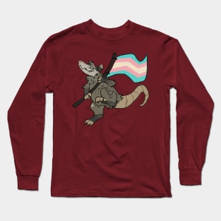 Trans Rights Opossum Long Sleeve T-Shirt